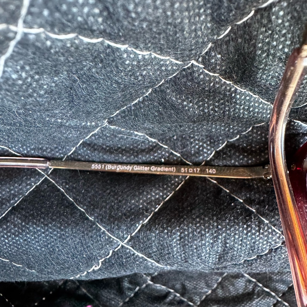 Coach Burgundy Glitter Eyeglass Frames - Picture 5 of 6